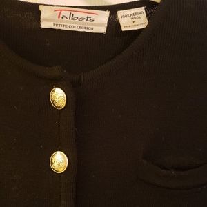 Talbots vintage cardigan black